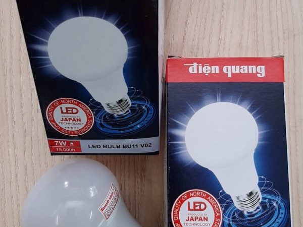 Bóng led bulp 7W ĐQ ánh sáng trắng + ánh sáng vàng-36.190đ